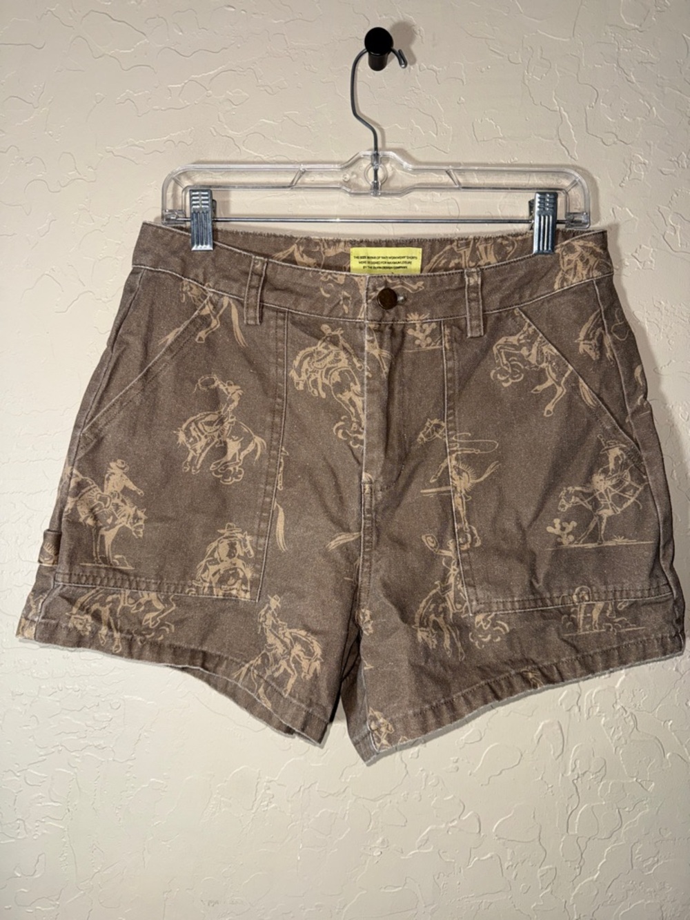Duvin cowboy horse riding graphic print anti workwear shorts size 30